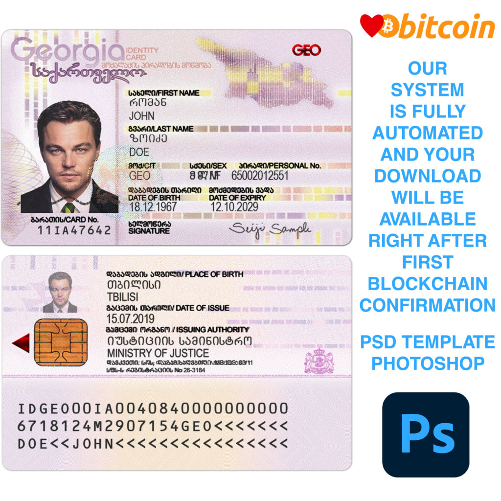 ID Card Template USA Templates